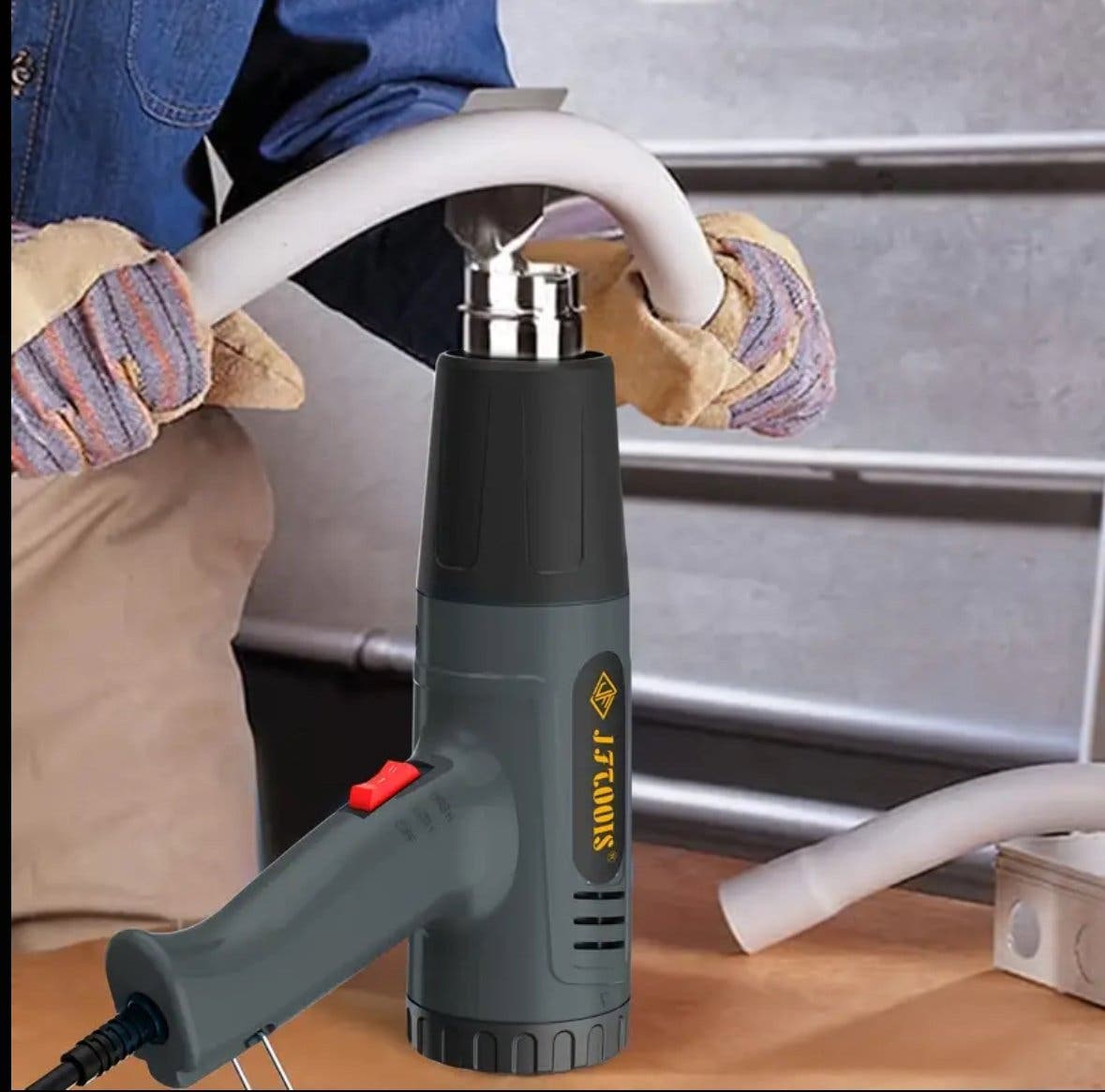 Värmepistol 1600W med 4 munstycken