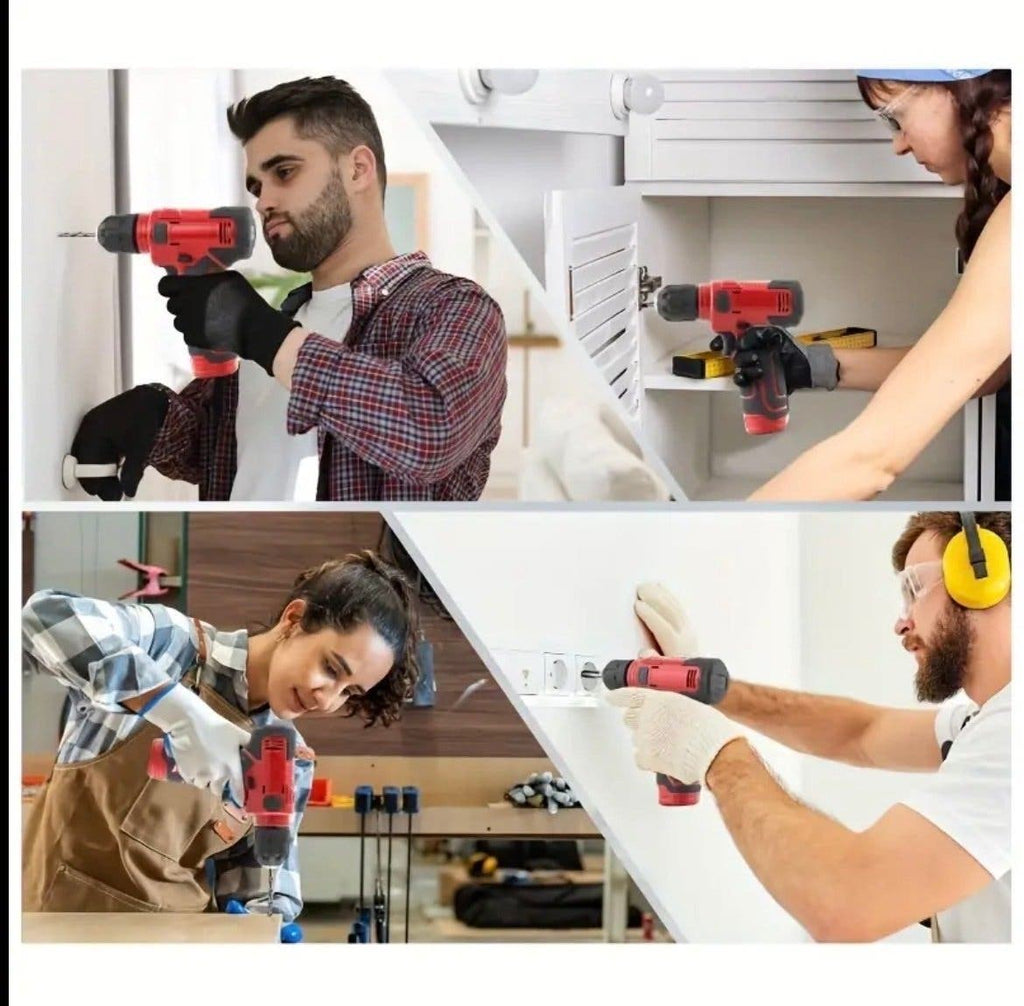 HI-SPEC borrmaskin och skruvdragare 8V, 110 delar