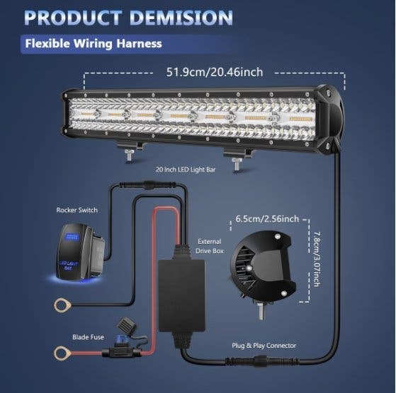LED-ramp 52 cm 120W
