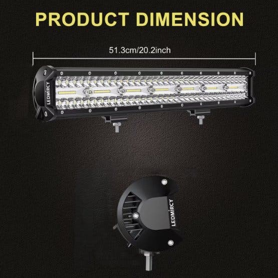 Extraljus LED-ramp 51 cm 180W