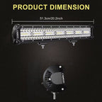 Extraljus LED-ramp 51 cm 180W