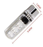 4-pack RGB LED-lampor för bil T10/W5W med fjärrkontroll, 12V