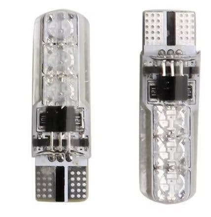 4-pack RGB LED-lampor för bil T10/W5W med fjärrkontroll, 12V