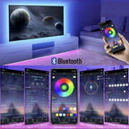 RGB LED-list 5 m med USB, fjärrkontroll och app