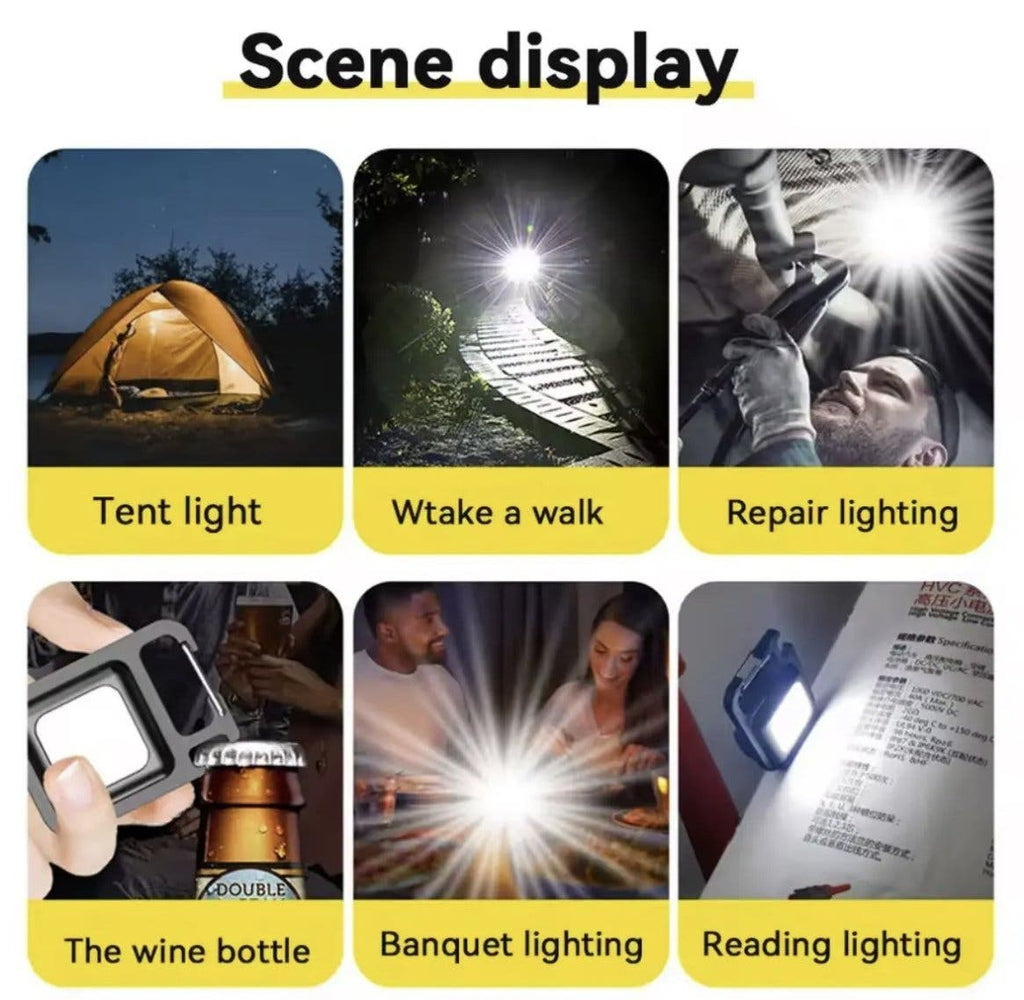 Mini COB LED-ficklampa nyckelring