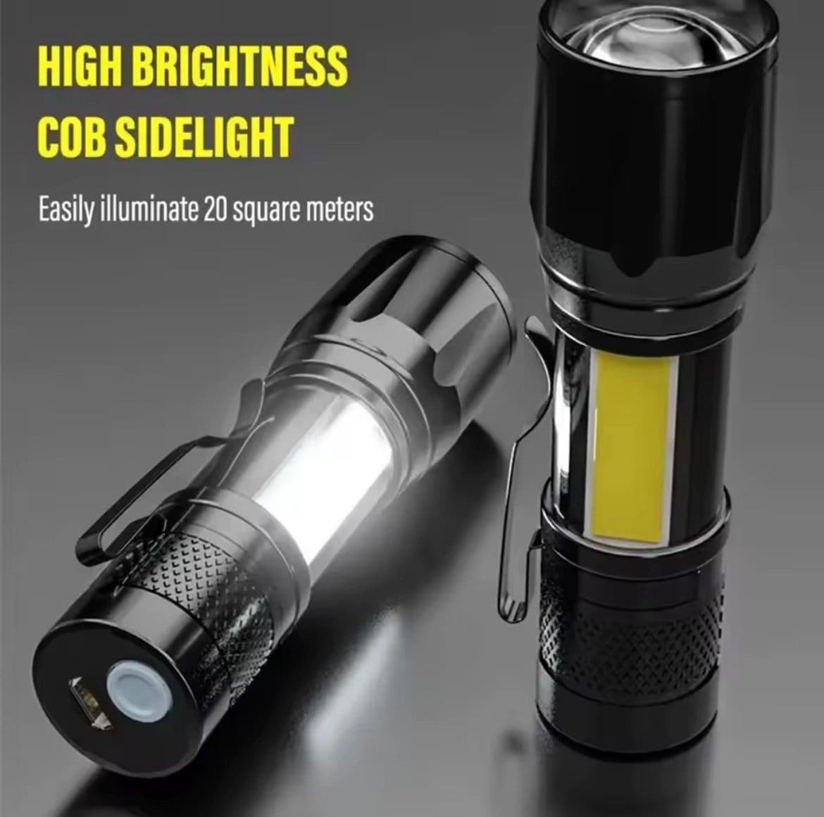 Mini LED-ficklampa COB + XPE