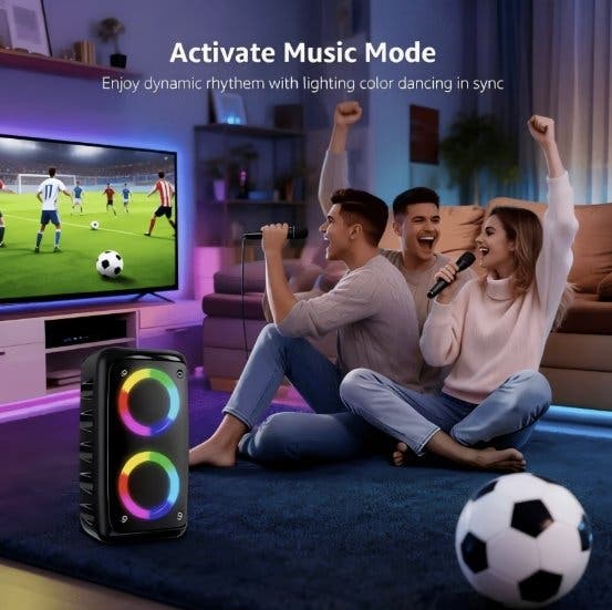Trådlös Bluetooth-högtalare 10W med RGB-ljus