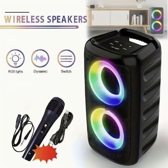 Trådlös Bluetooth-högtalare 10W med RGB-ljus