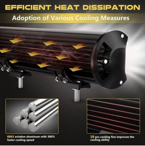 LED-ramp 20 tum med 2 st 4 tums LED-ljus