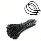 100 st svarta nylon buntband 4 × 200 mm