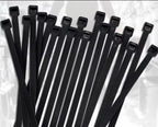 100 st svarta nylon buntband 4 × 200 mm