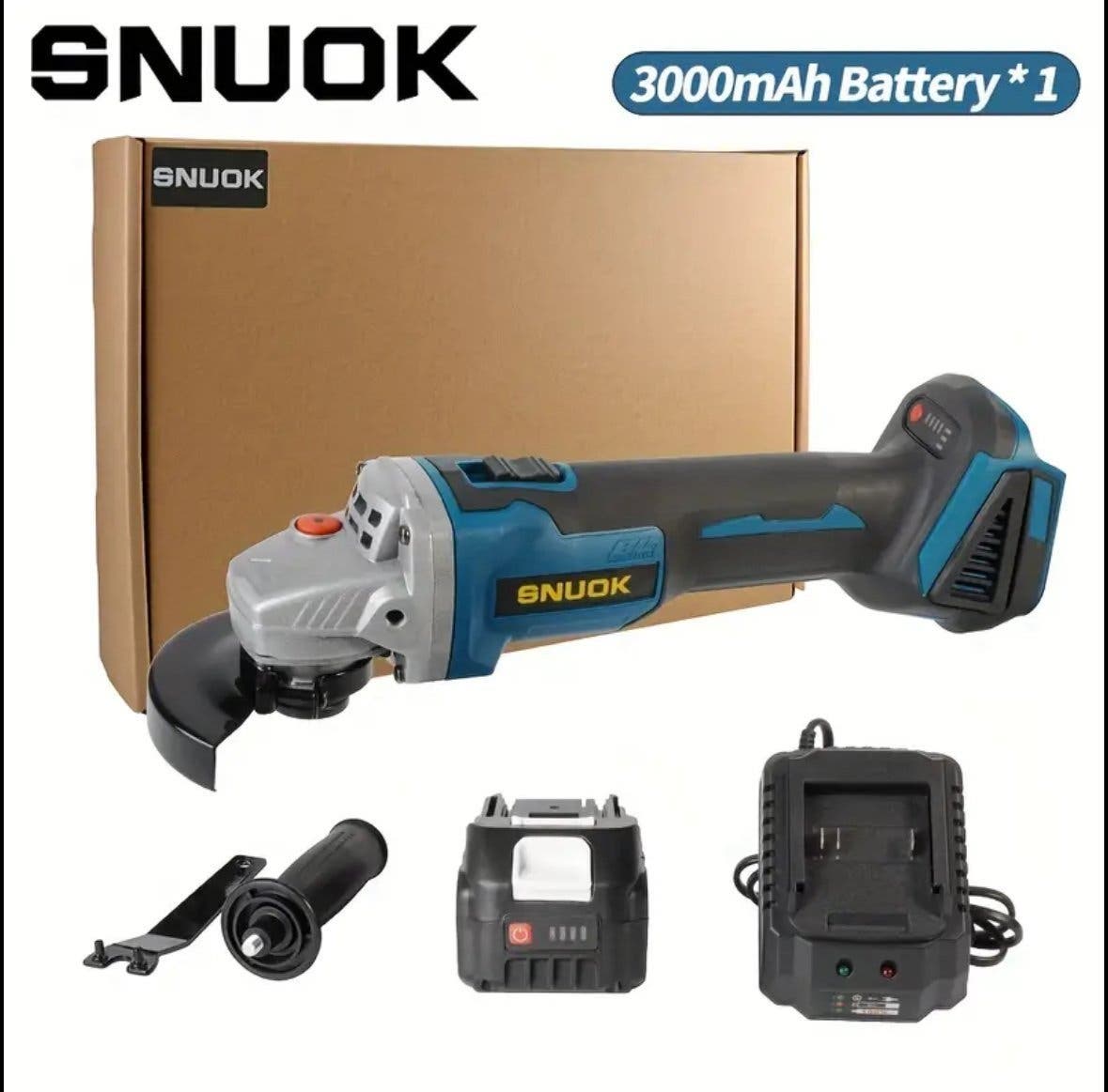 SNUOK vinkelslip 18V borstlös 3000W