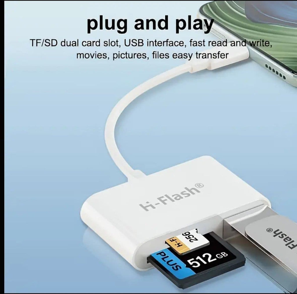 Hi-Flash 3-i-1 USB-C kortläsare