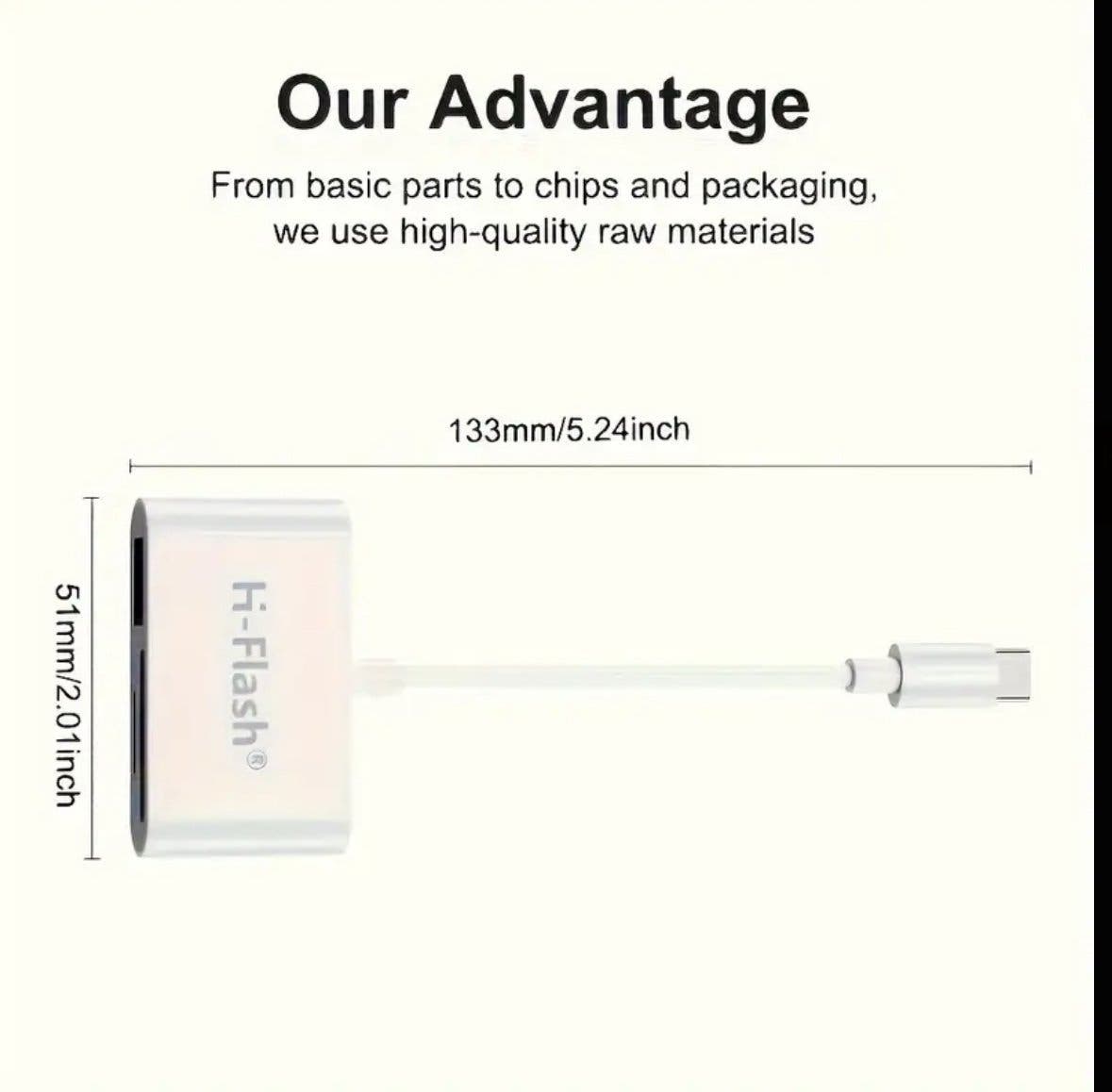 Hi-Flash 3-i-1 USB-C kortläsare