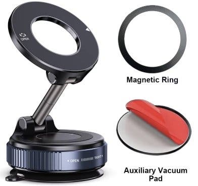 Magnetiskt mobilställ med vakuumsugkopp