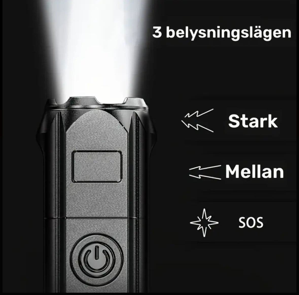 Kraftfull LED-ficklampa