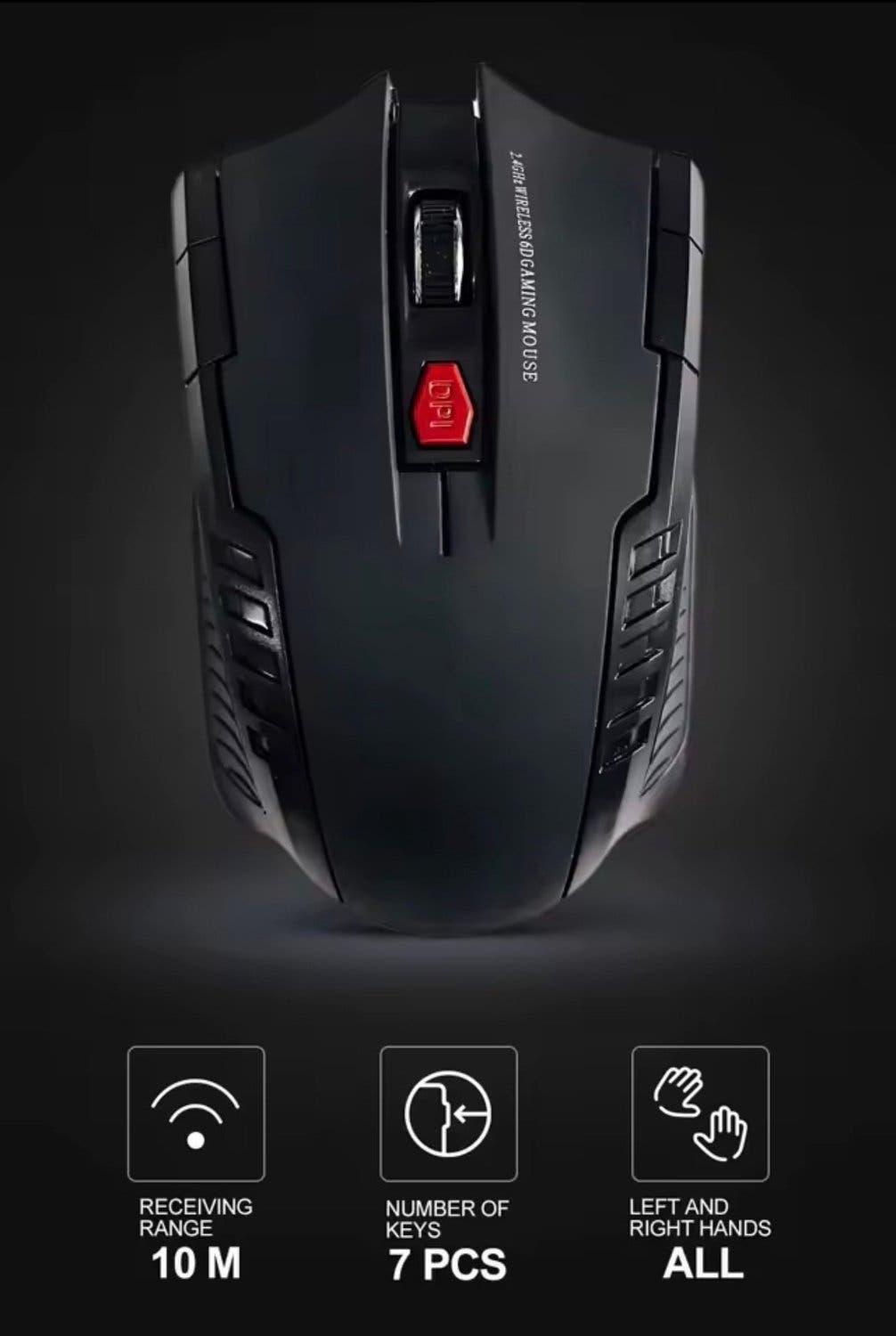 Trådlös optisk gamingmus 2,4 GHz