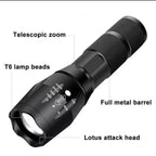 T6 LED-ficklampa med zoom