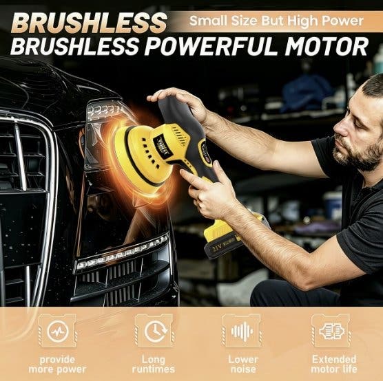 Batteridriven polermaskin 12V borstlös