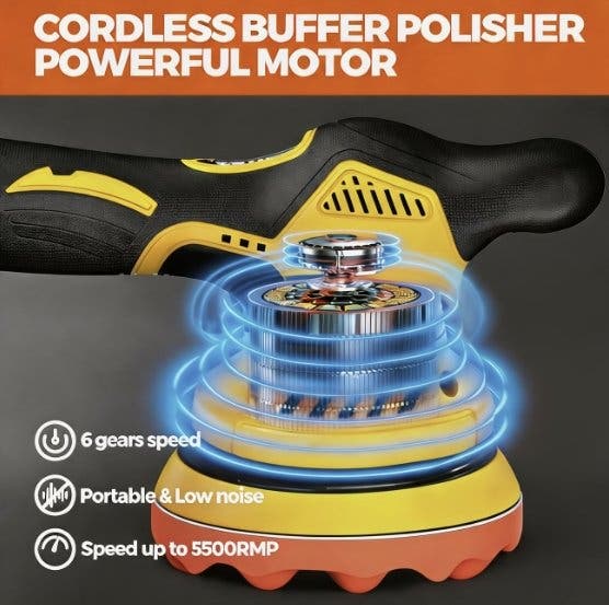 Batteridriven polermaskin 12V borstlös
