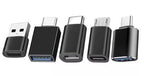 USB-adapterset 5 st, USB-C, USB-A och Micro-USB