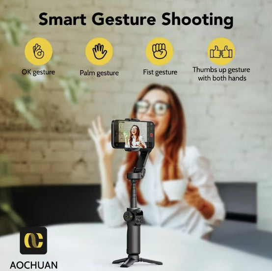 AOCHUAN Smart X2 mobilgimbal – 3-axlig stabilisering och OLED-display