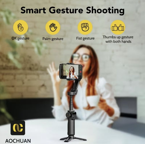 AOCHUAN Smart X2 mobilgimbal – 3-axlig stabilisering och OLED-display