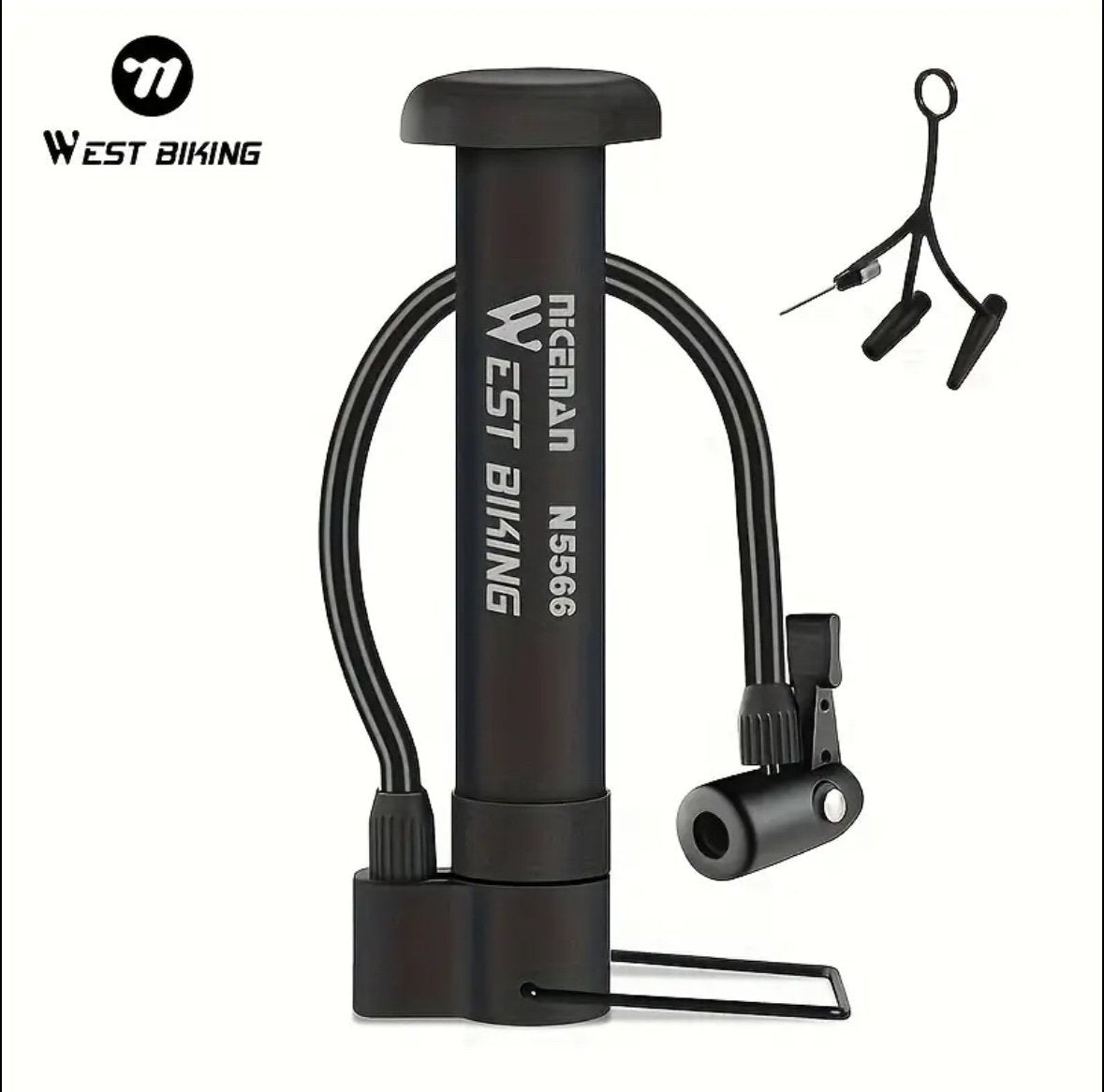 Mini cykelpump 80 PSI – portabel handpump för cykel och boll