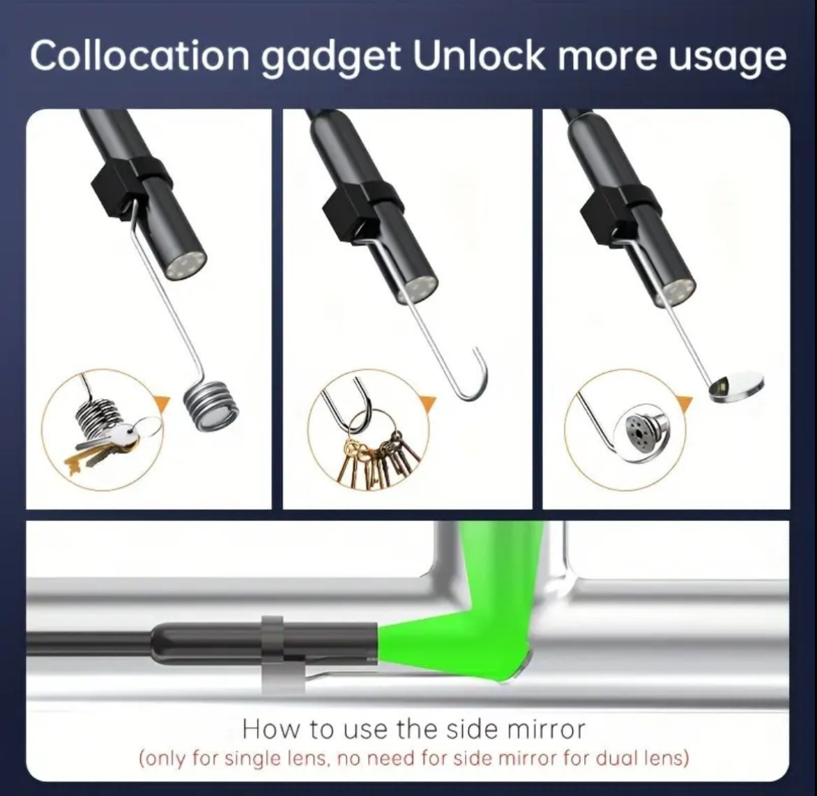 Industrikamera / Endoskopkamera 1080P IP67 – 4.3” Skärm & 5m Kabel