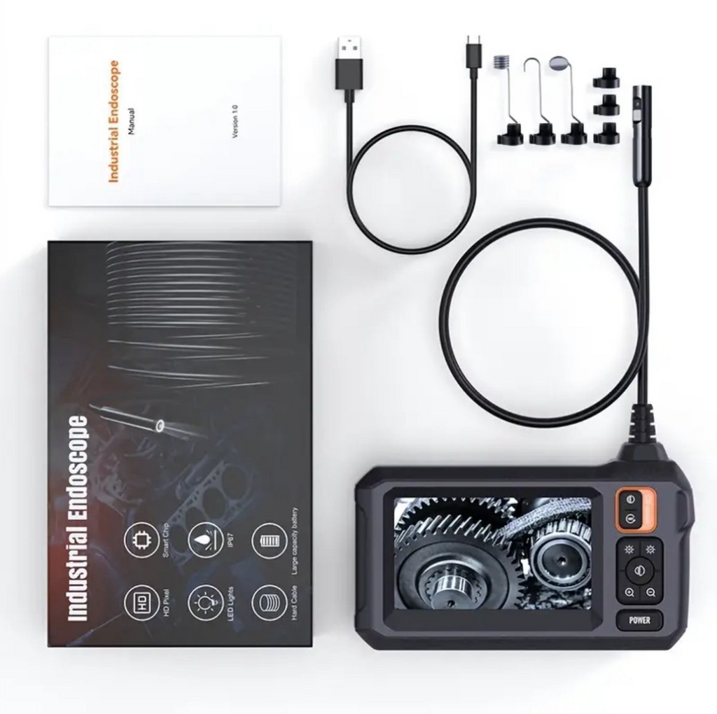 Industrikamera / Endoskopkamera 1080P IP67 – 4.3” Skärm & 5m Kabel