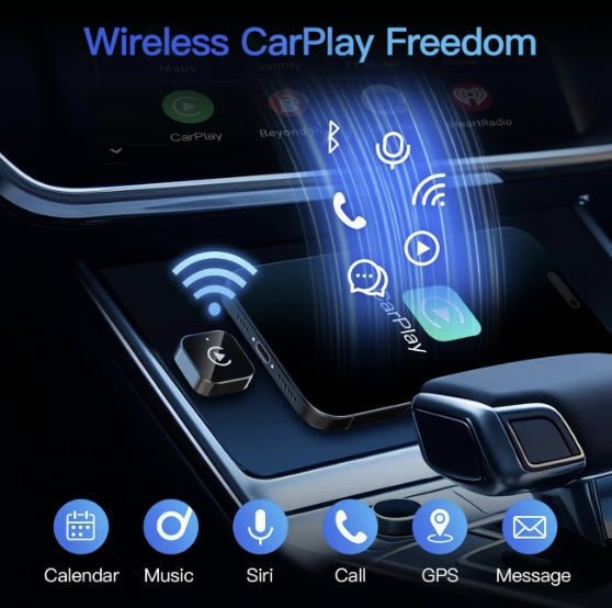 Trådlös CarPlay-adapter för iPhone – Plug & Play, Bluetooth 5.4