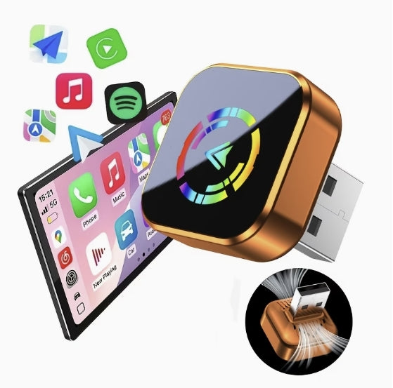 Trådlös CarPlay-adapter för iPhone – Plug & Play, Bluetooth 5.4