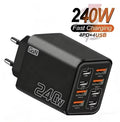 GaN-laddare 240W med 8 portar