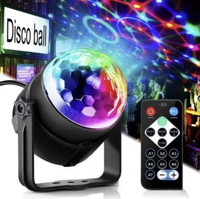 Discolampa med RGB-ljuseffekter och fjärrkontroll