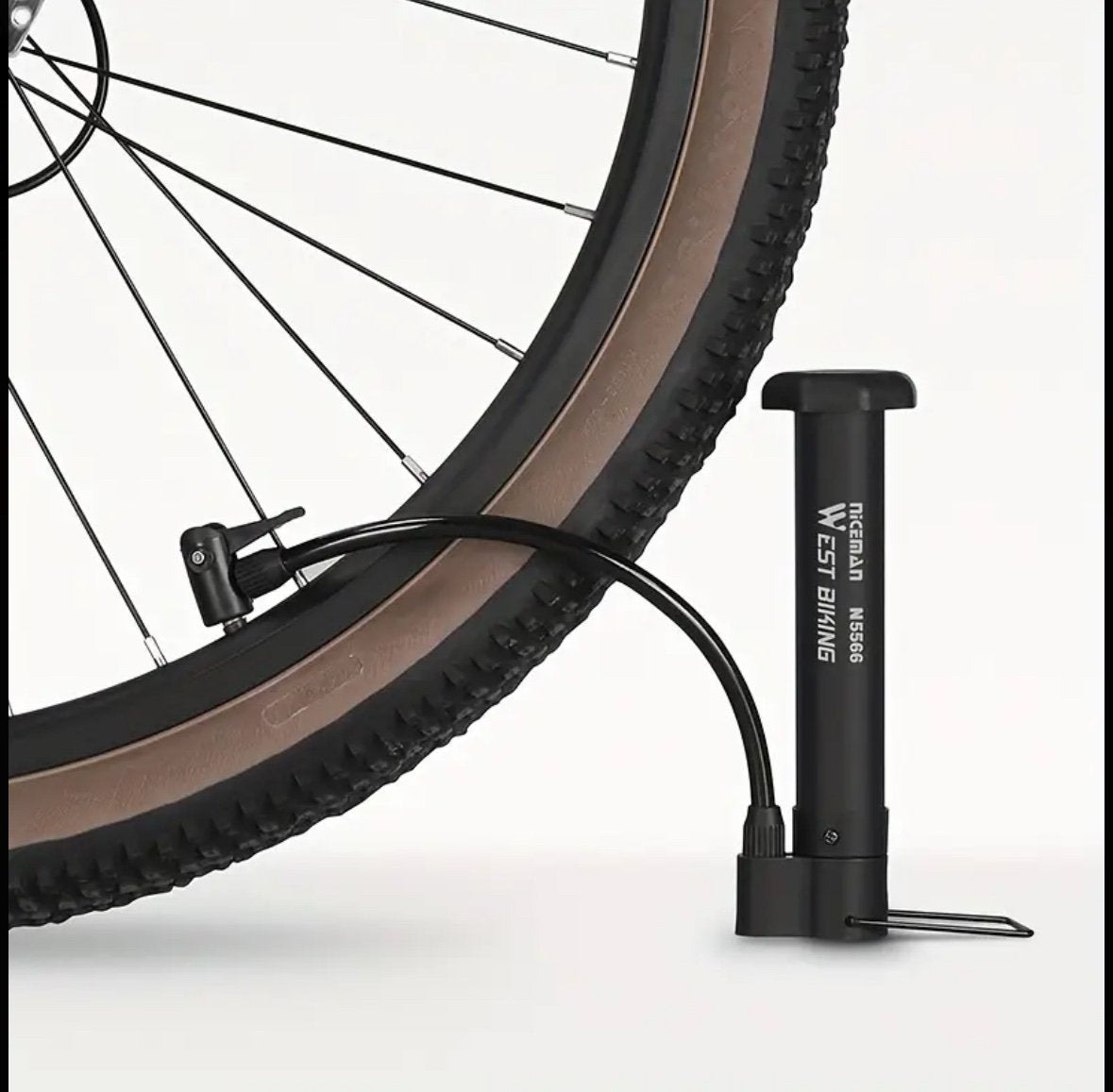 Mini cykelpump 80 PSI – portabel handpump för cykel och boll