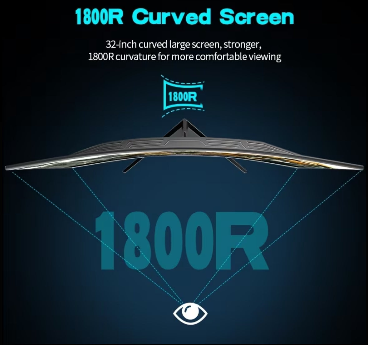 1800R böjd skärm