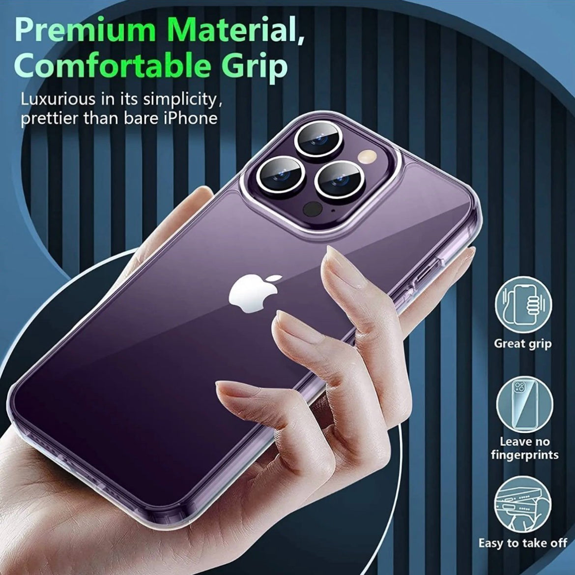 Transparent iPhone-skal med bra grepp