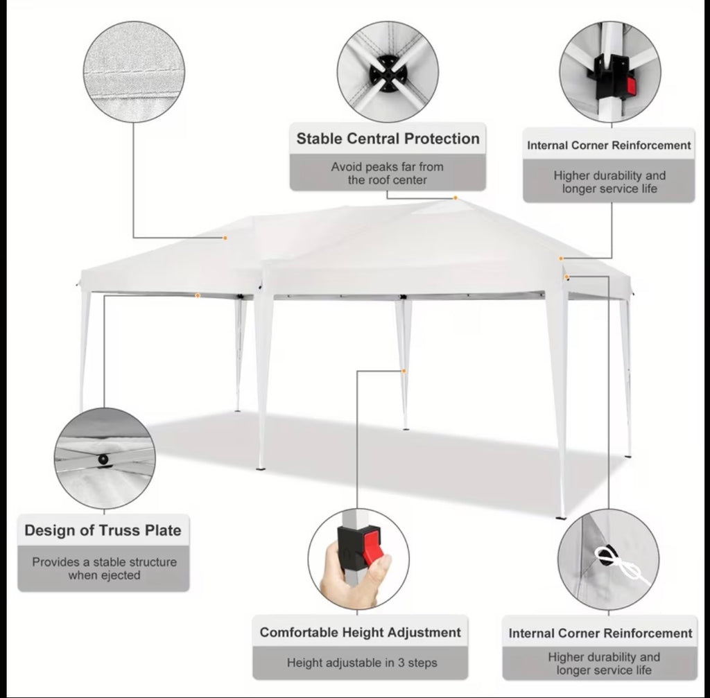 Partytält 3 × 6 m – innehåll och detaljer